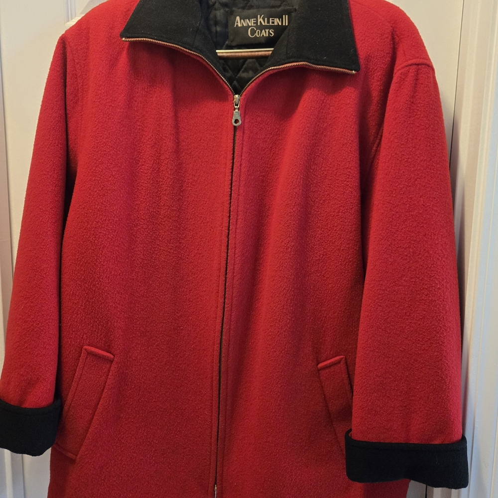 Anne Klein Red and Black Jacket